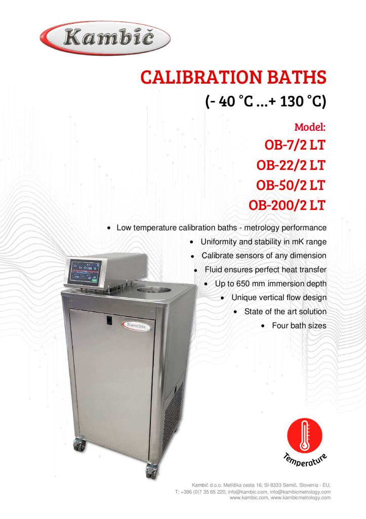 Calibration Baths Kambič Metrology