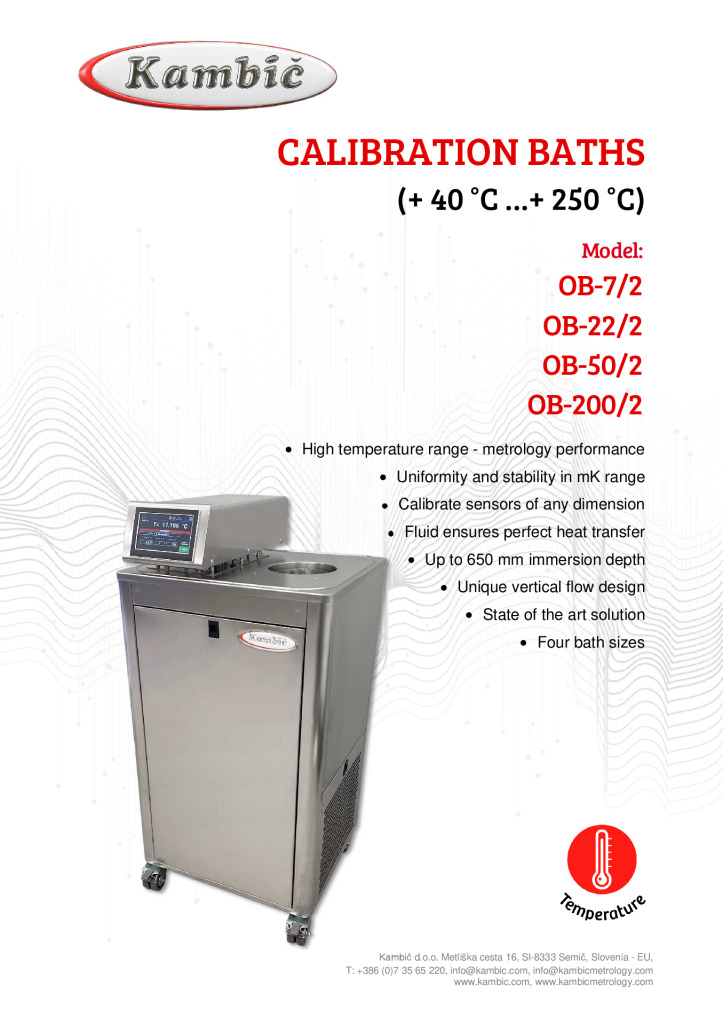 Calibration Baths Kambič Metrology