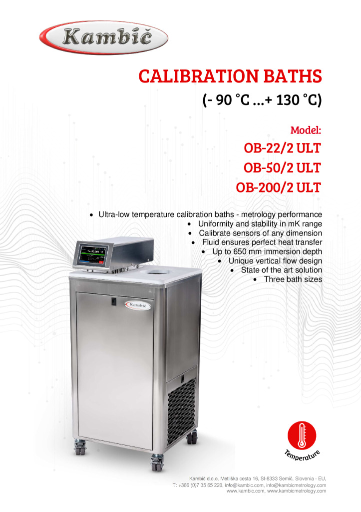 Calibration Baths Kambič Metrology