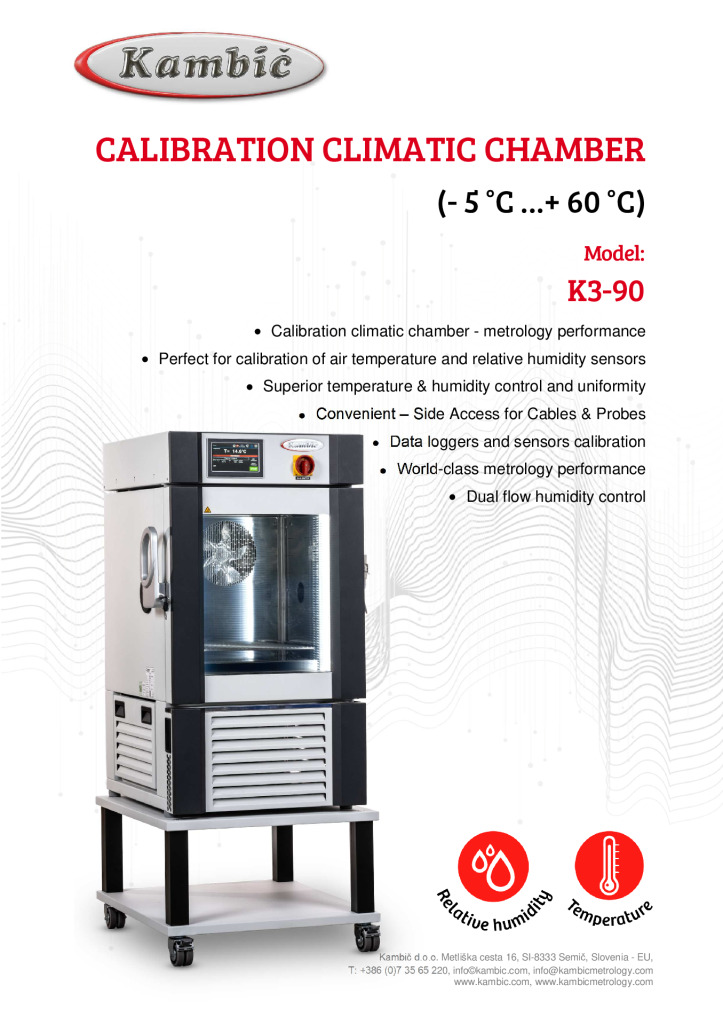 Calibration Climatic Chamber – Kambič Metrology